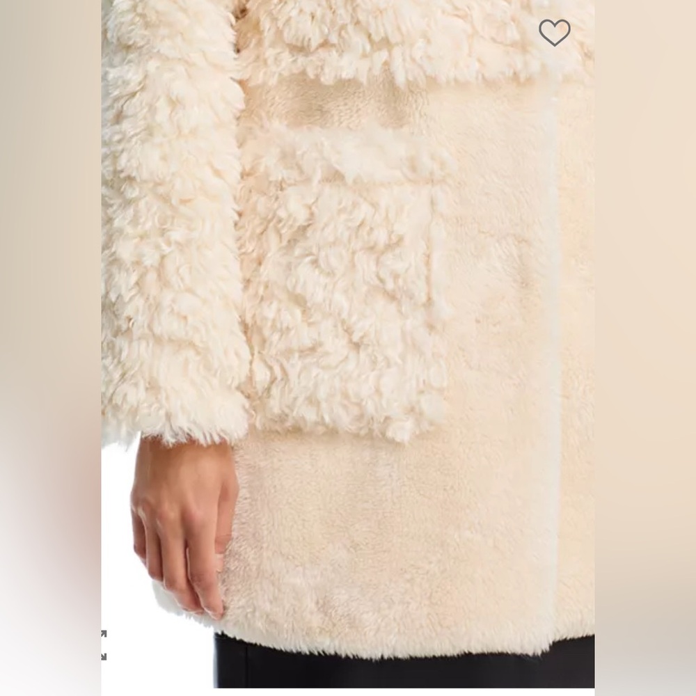 Aqua Teddy Faux Fur Jacket. NWT Size S - Picture 6 of 8